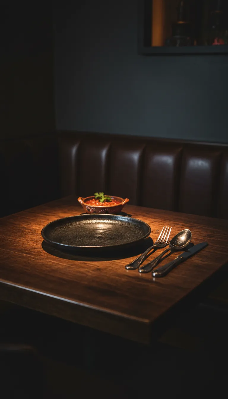 Atmospheric dark-toned photo capturing the upscale Mexican dining experience