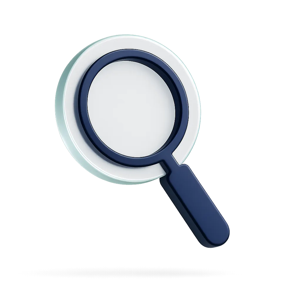 Google Ads 3D geometric query target render in translucent glass