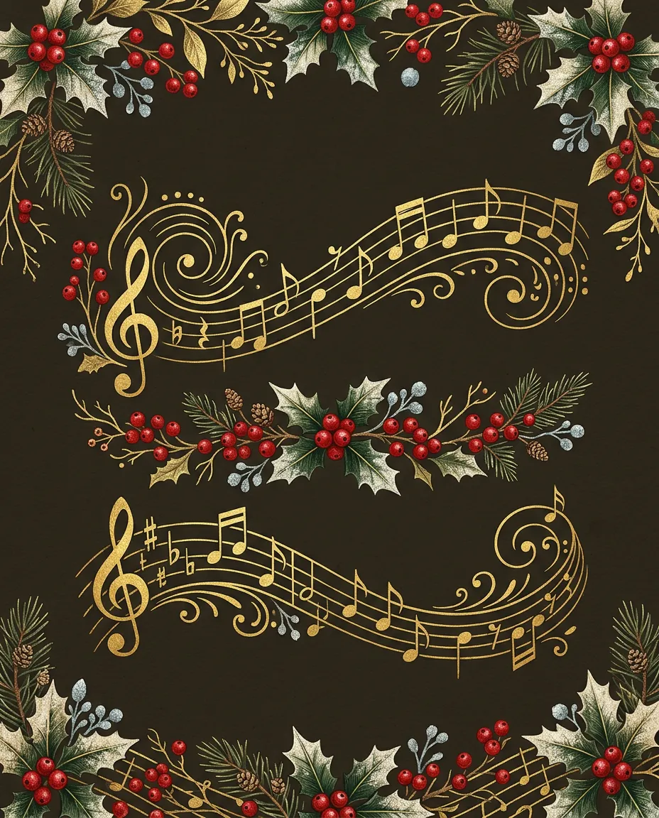 Winter Serenade digital musical Christmas card preview