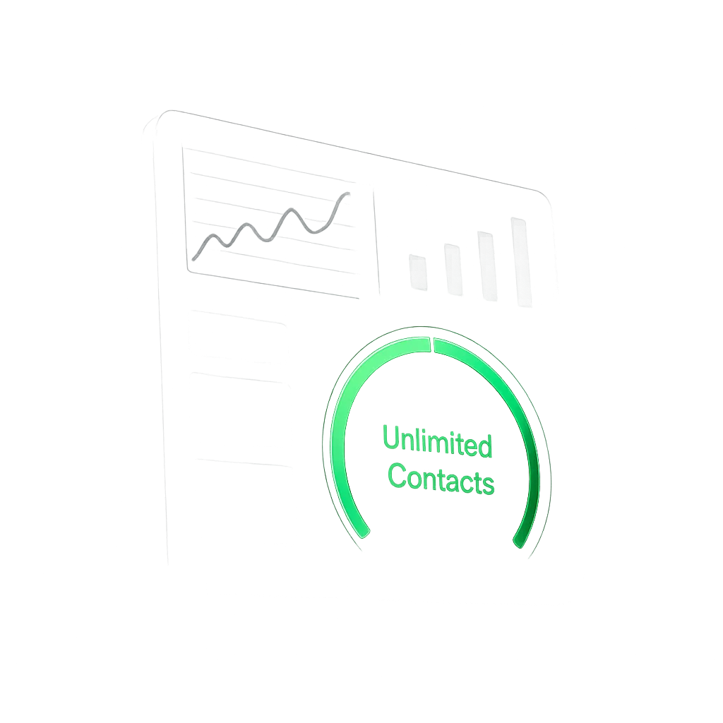 Sleek modern analytics dashboard mid-air cutout