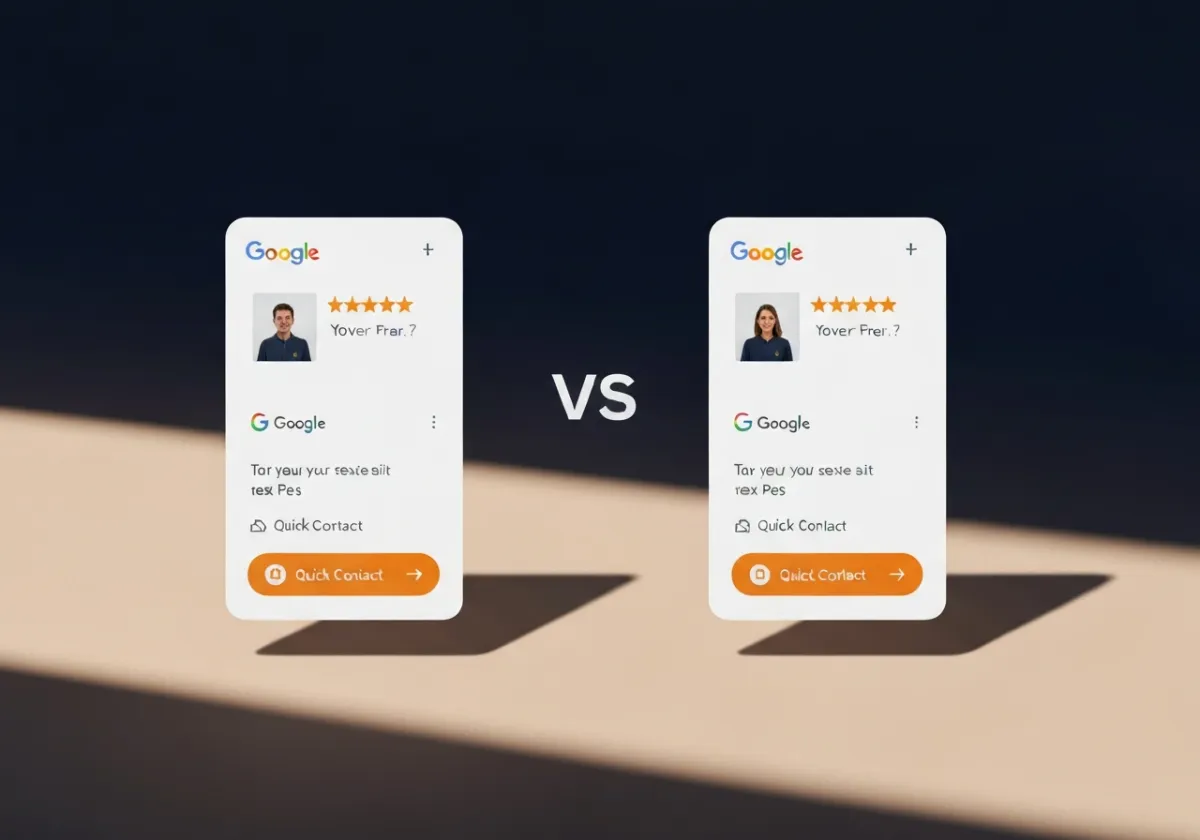 Comparing two Google Business Profiles side by side