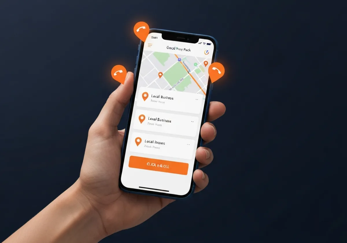 Google Maps search showing top 3 local business results