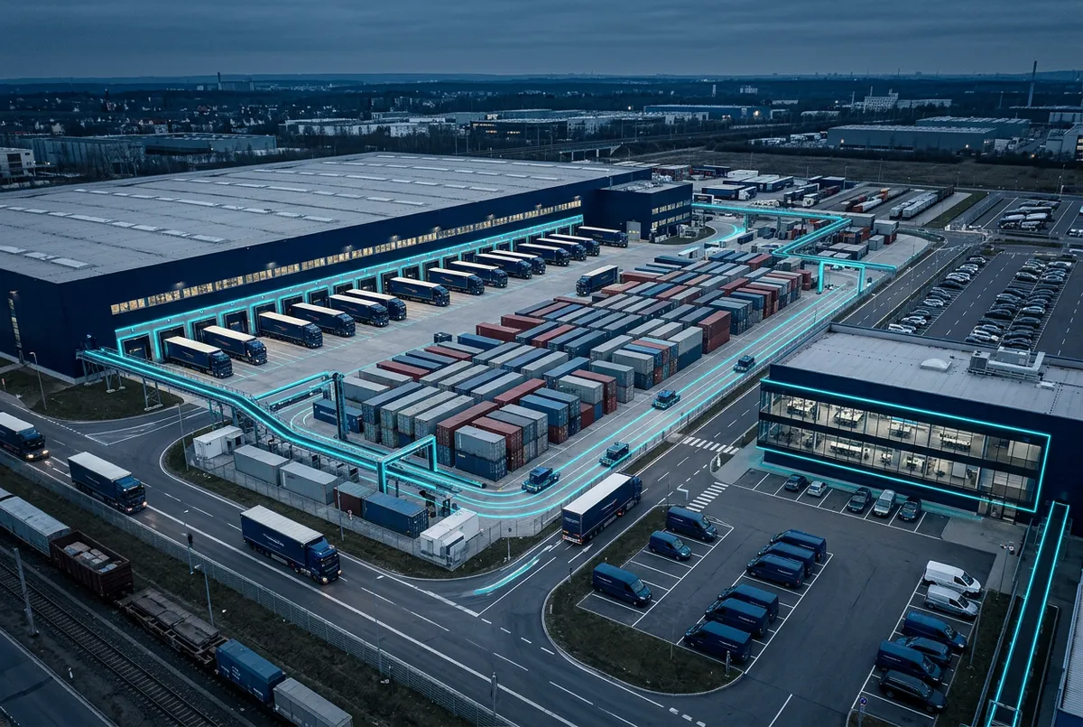 Industrial logistics hub and supply chain dispatch analytics