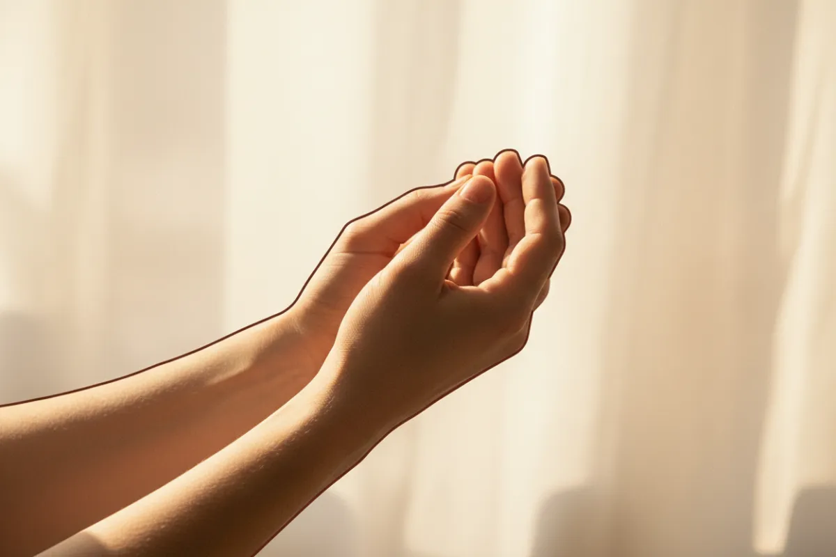 A peaceful moment of connection