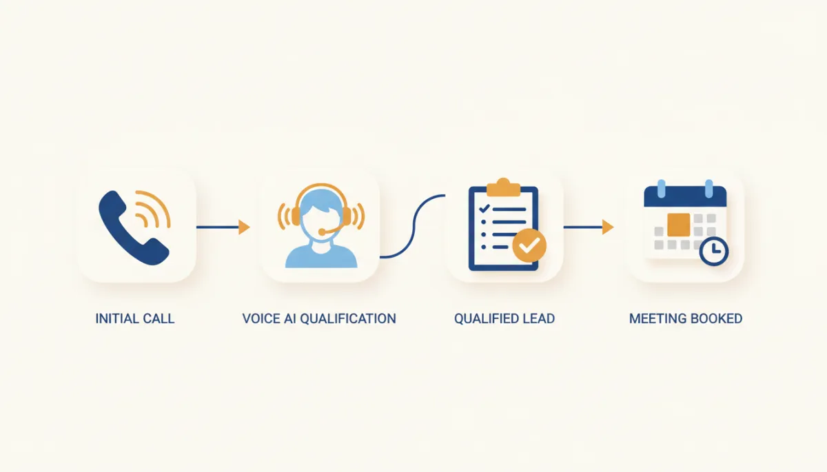 Missed Call to Voice Agent to Qualified Lead diagram