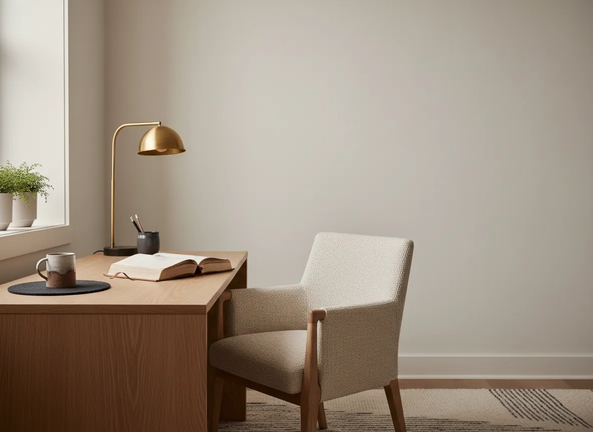 Close up of elegant home office setup illustrating flexible living