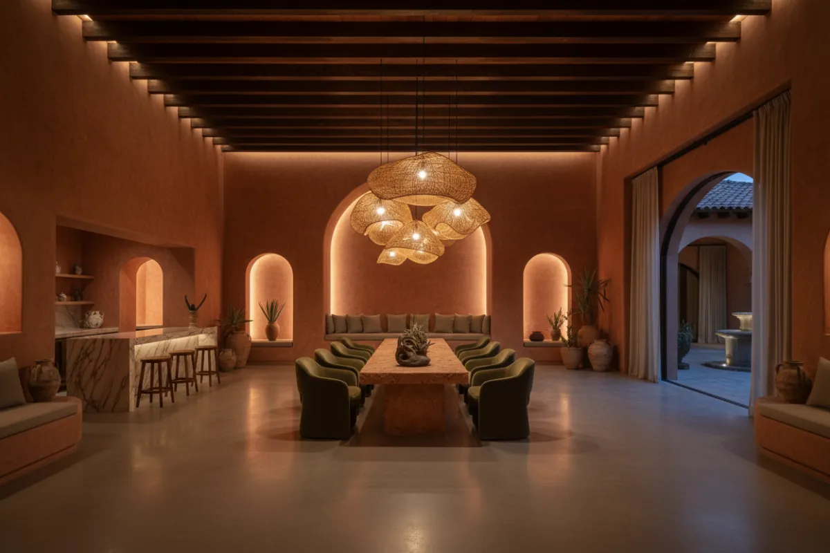 Sleek modern hacienda interior architecture