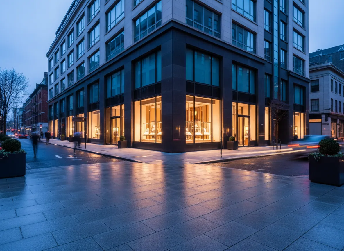 Mixed-use building with retail at street level