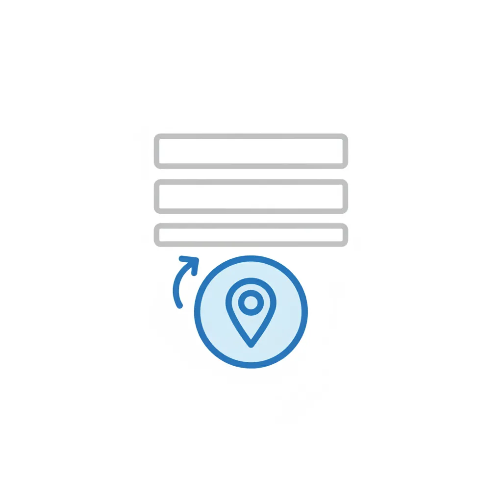 Address form with location pin icon