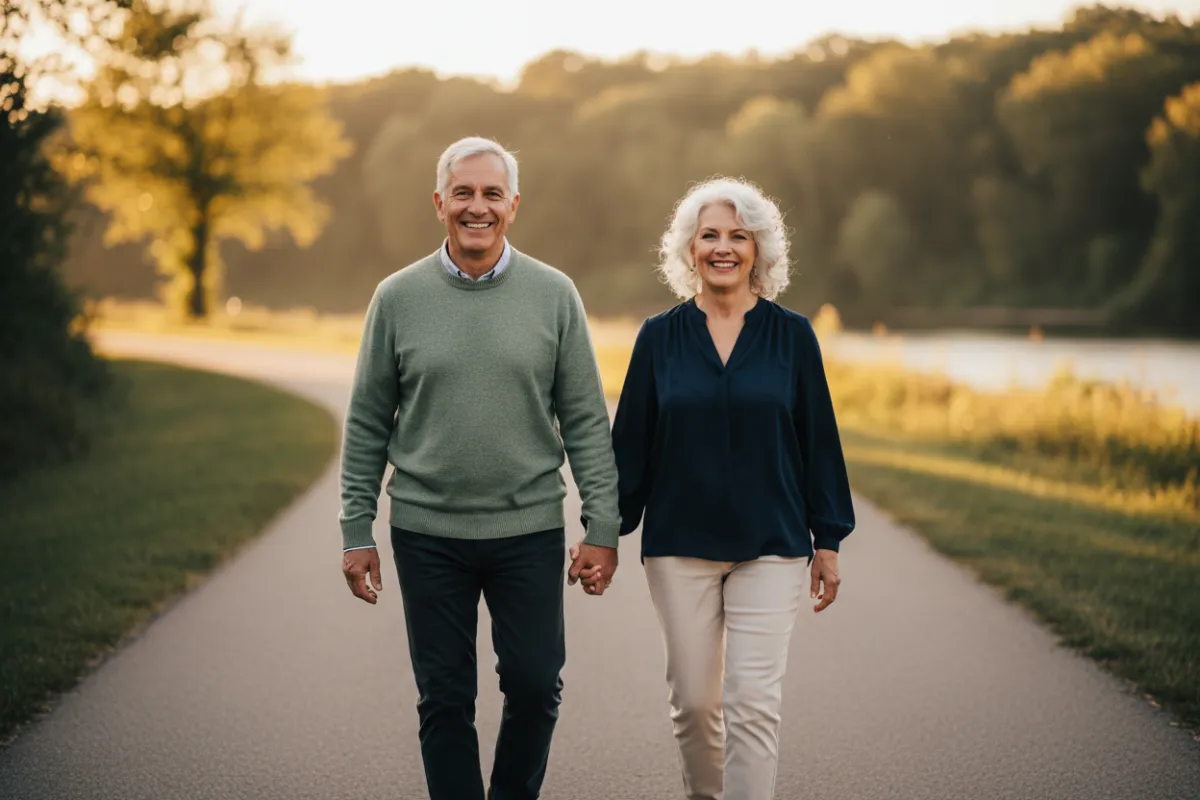 Seniors enjoying a sunny day outdoors in Wisconsin