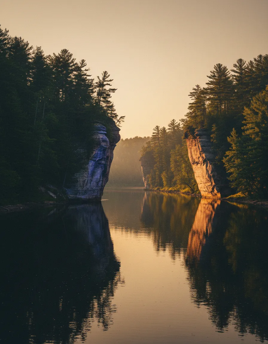 A serene local Wisconsin Dells river scene reflecting our rooted community presence