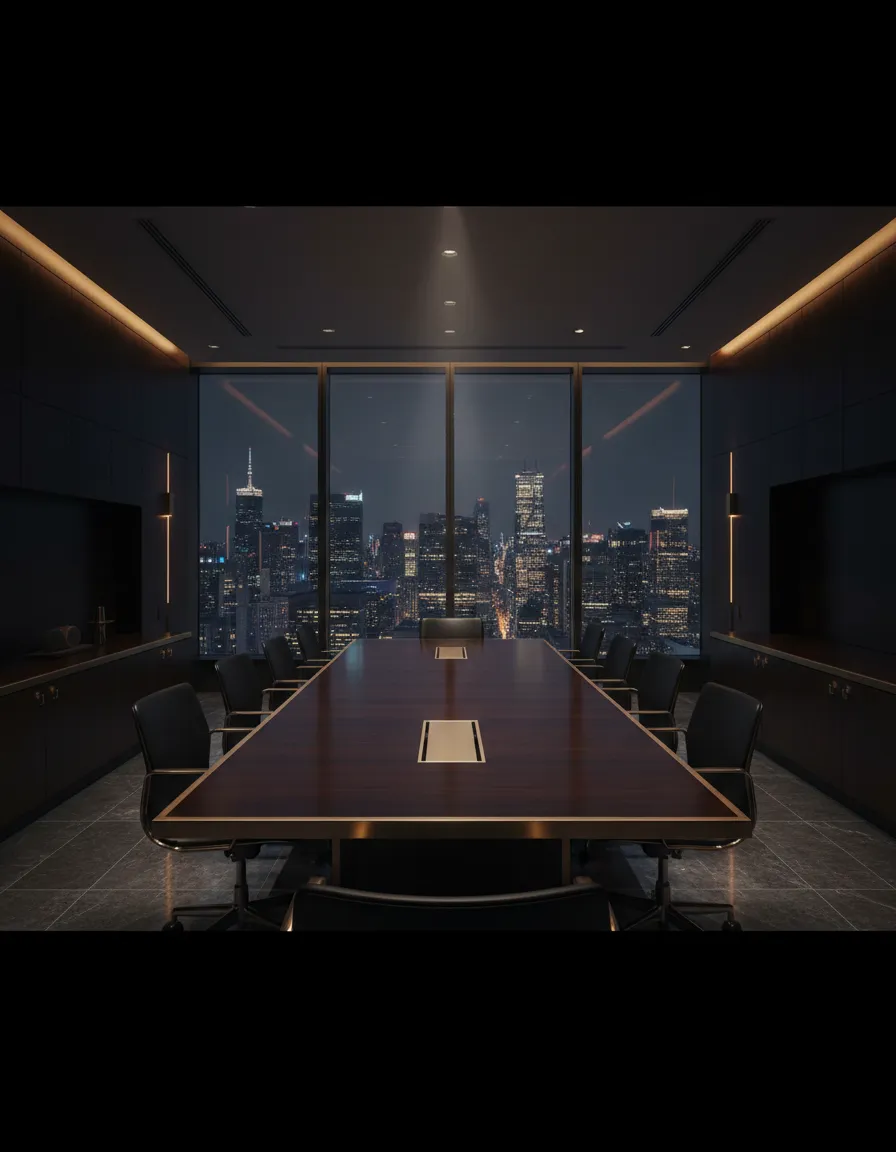 Professional architectural boardroom