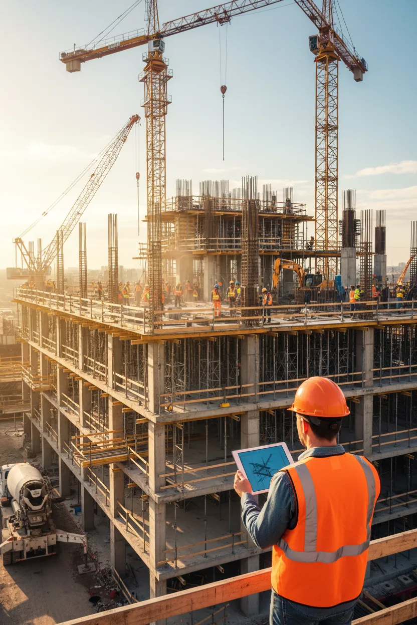 Commercial Construction Worksite Overview