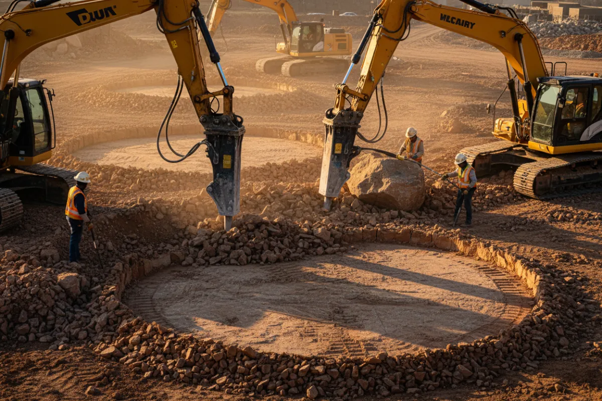 Residential site prep and rock breaking