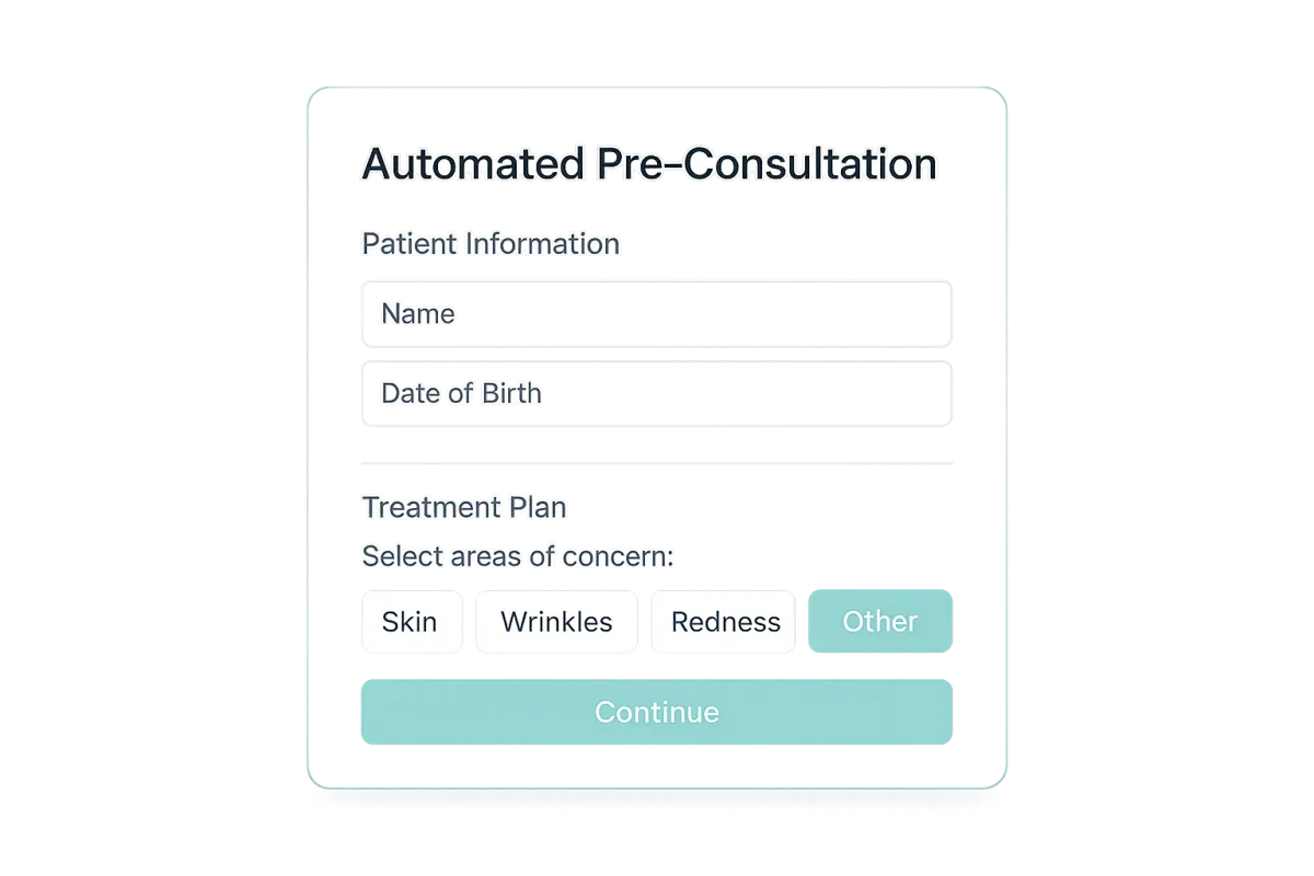 Clinical Consultation Workflow UI Snippet