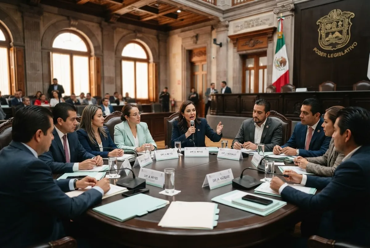 Sesión en el congreso local sobre proyectos de infraestructura en el Estado de México