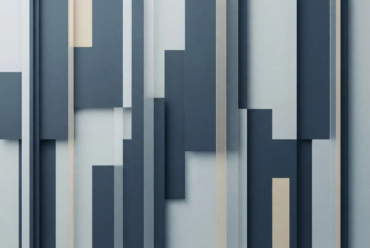 Gráfica abstracta artística con tonalidades neutras simulando tendencias de sufragio