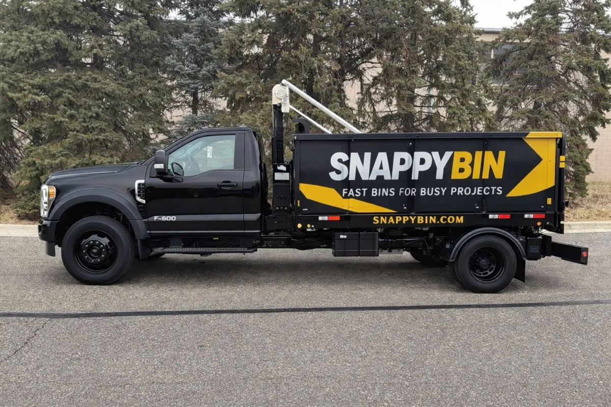 SnappyBin dumpster rental truck