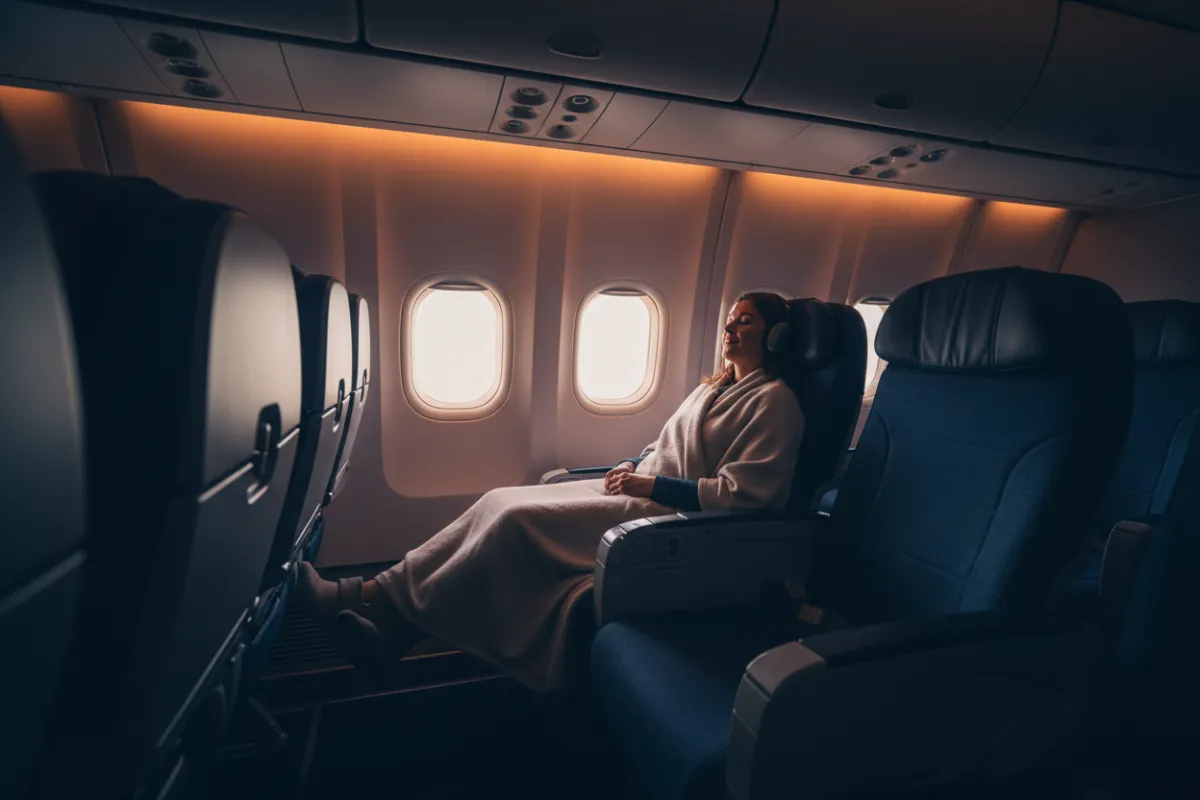 Passagens aéreas - interior de avião