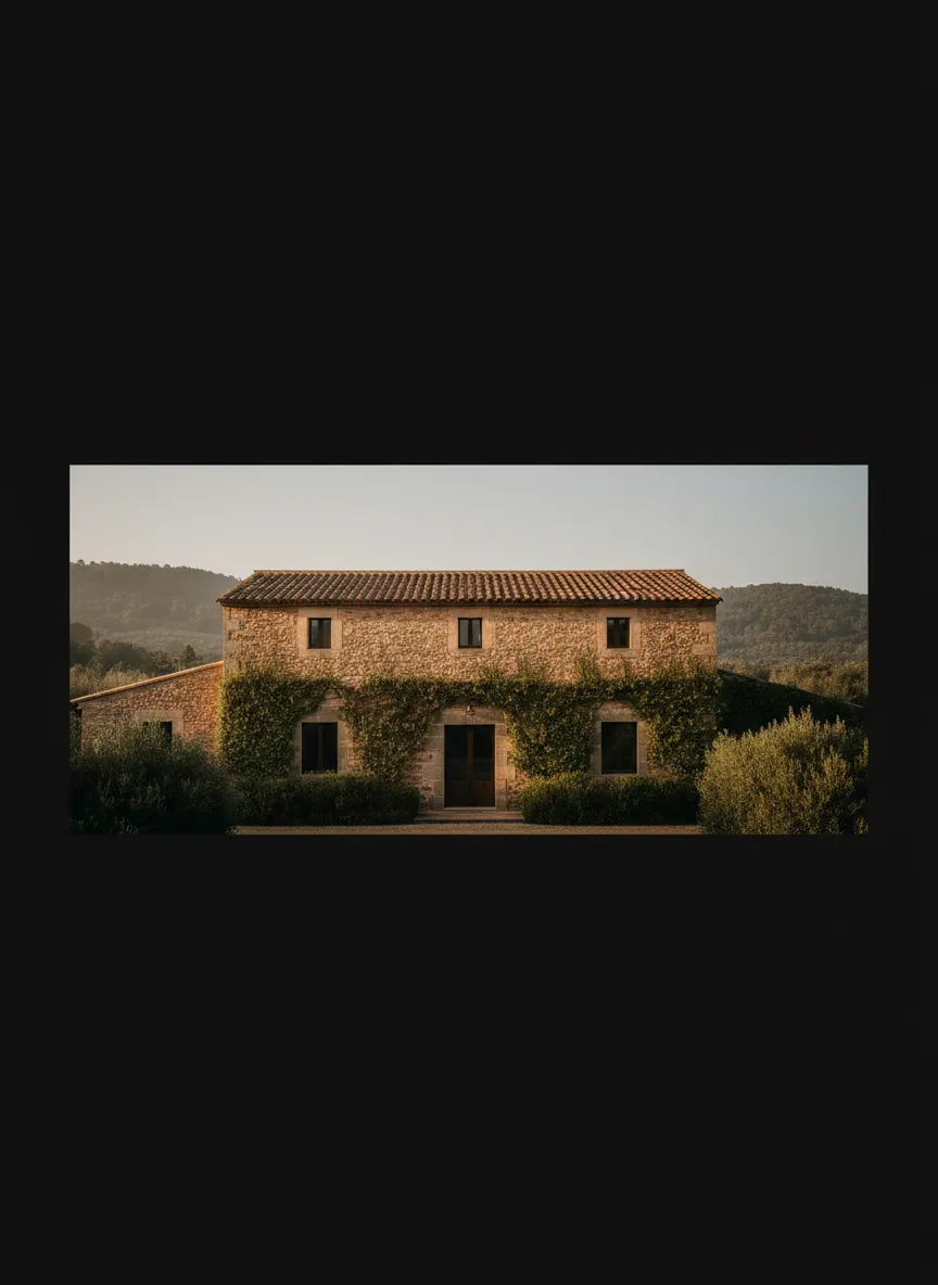 Fachada de finca de lujo
