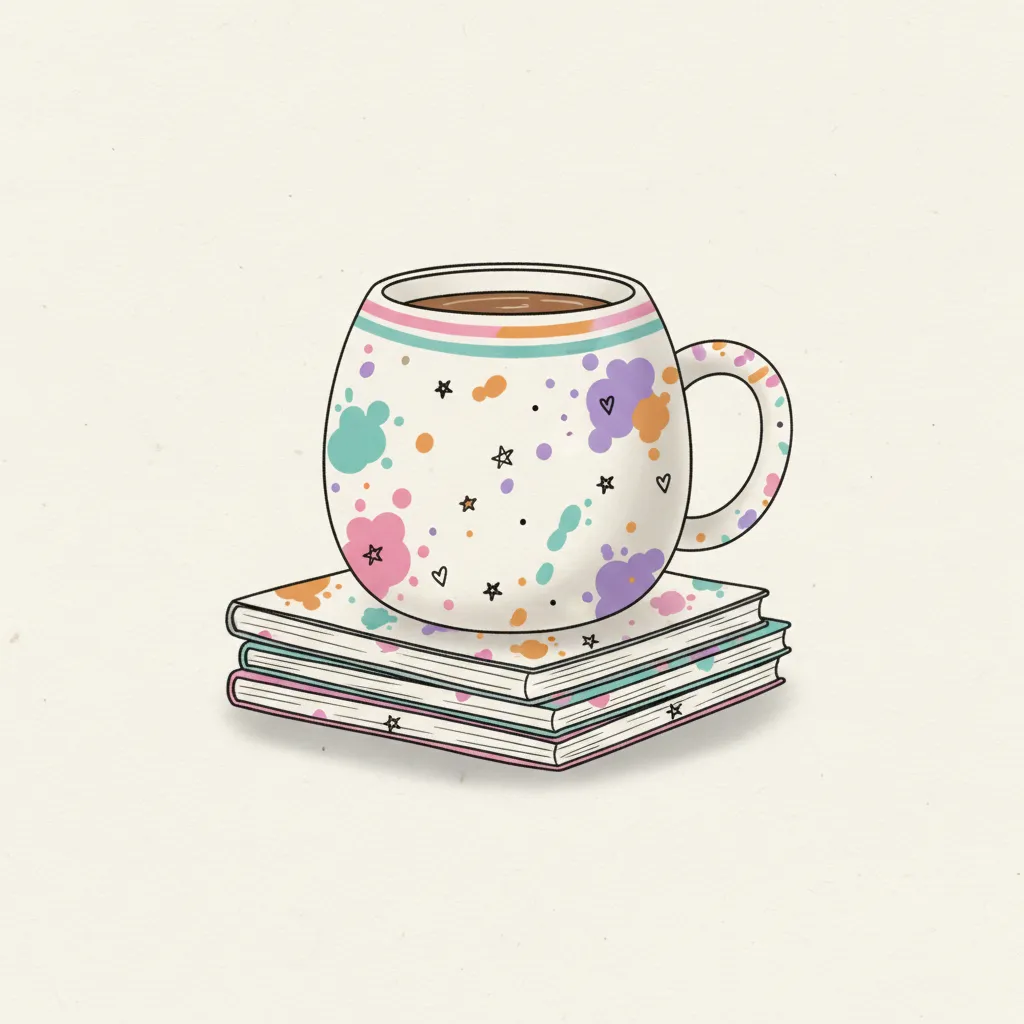 Studio coffee mug illustration