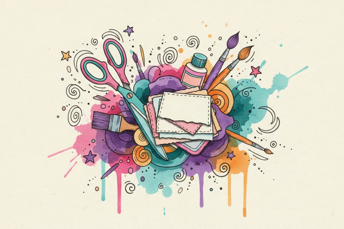 Handcrafted doodle-style colorful illustration for creative entrepreneurs