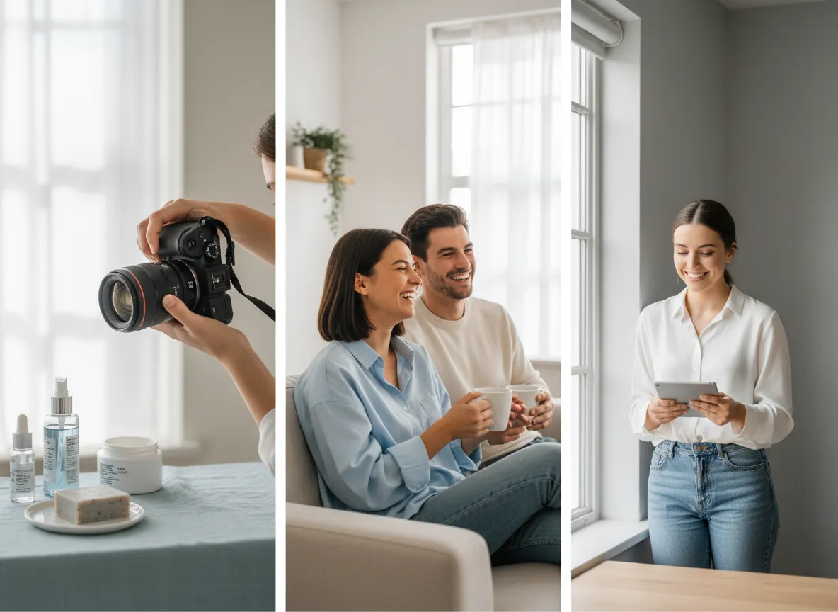 Professional photography of products and team