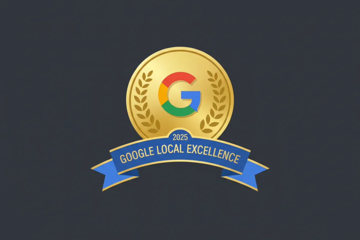 Top Rated 2025 Google local excellence gold badge