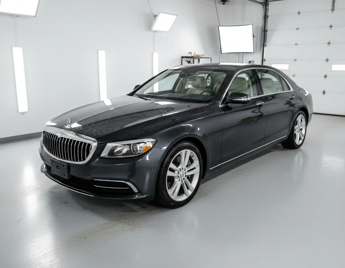 Clean, detailed car with gloss finish