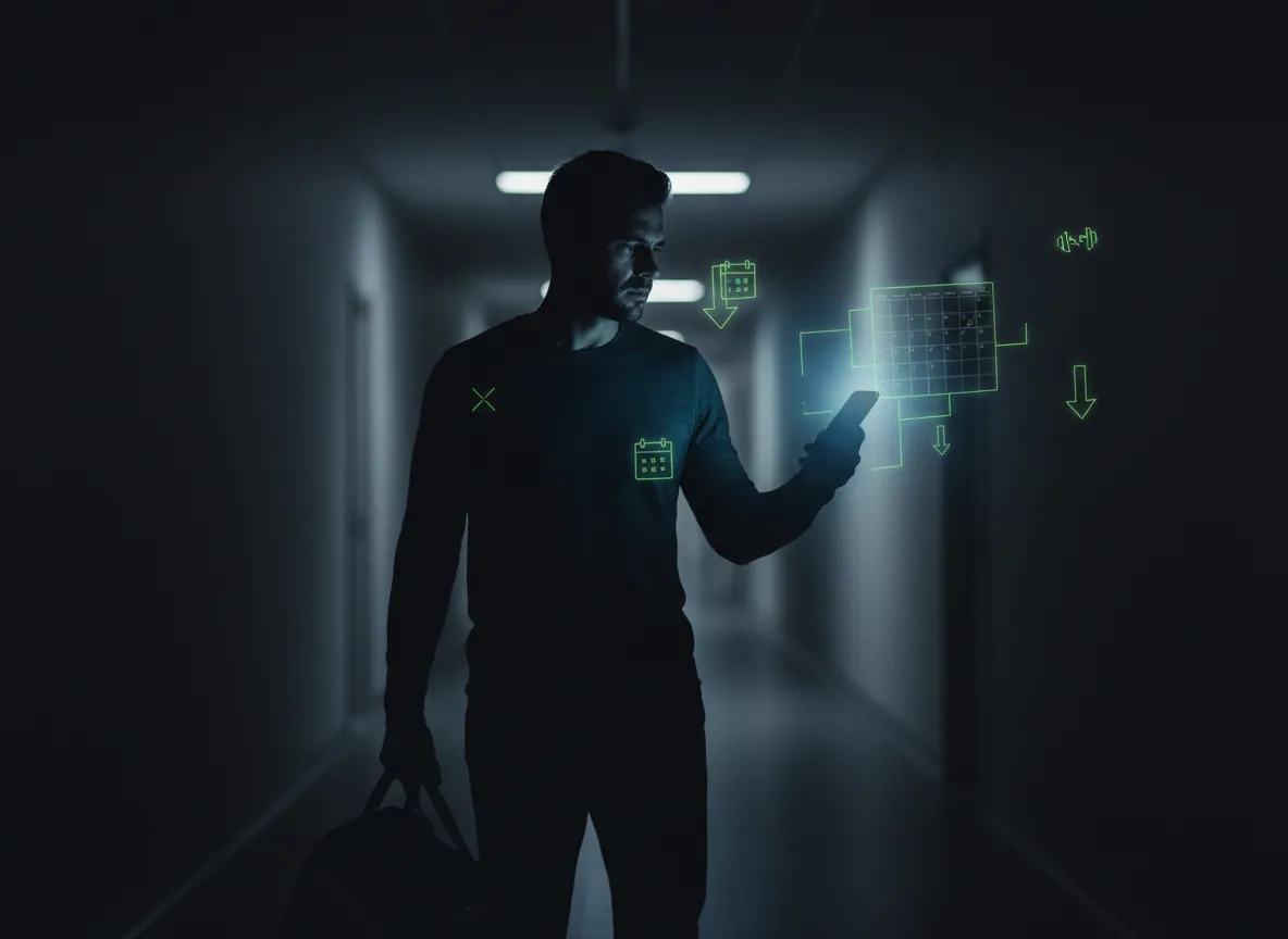 Silhouette of person running