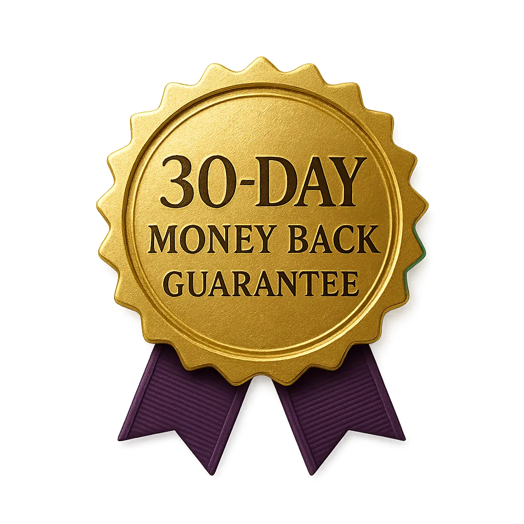 30-Day Money Back Guarantee Seal