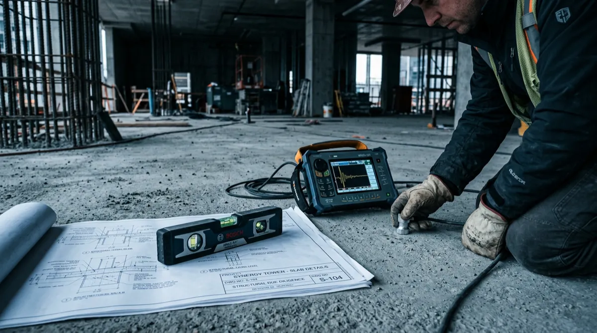 Commercial structural due diligence ultrasonic inspection