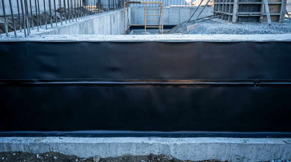 Commercial positive side hydrostatic waterproofing membrane