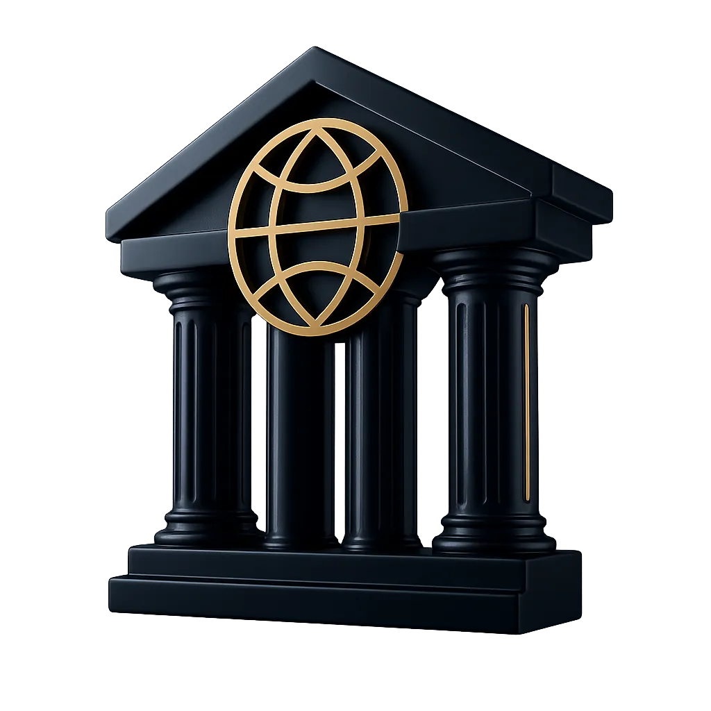 Abstract architectural concept representing global scale