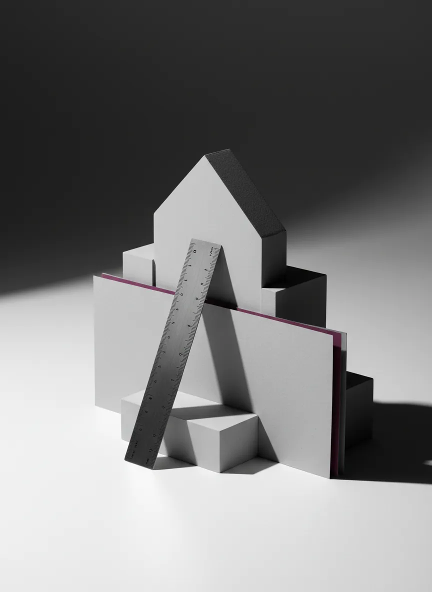 Architectural light and shadow pattern symbolizing search visibility