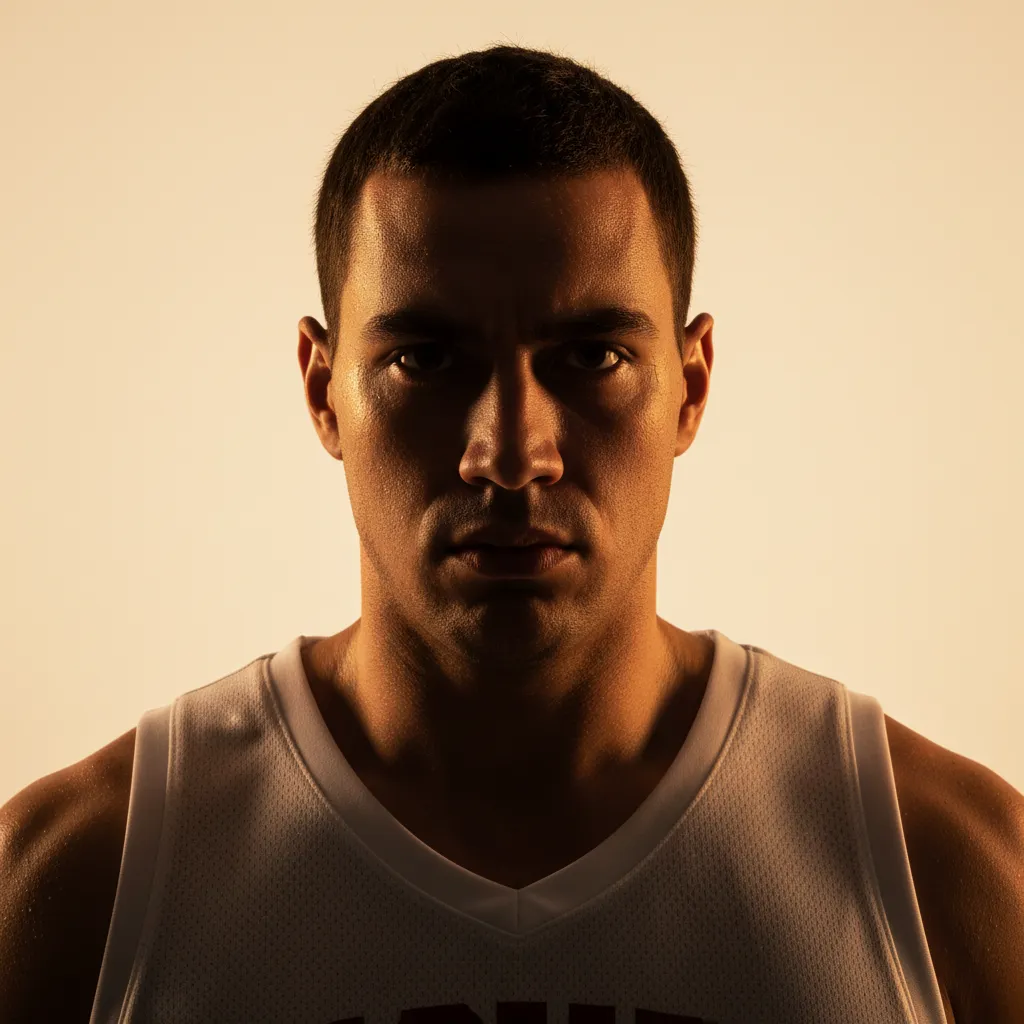 Basketball Player Gritty Portrait