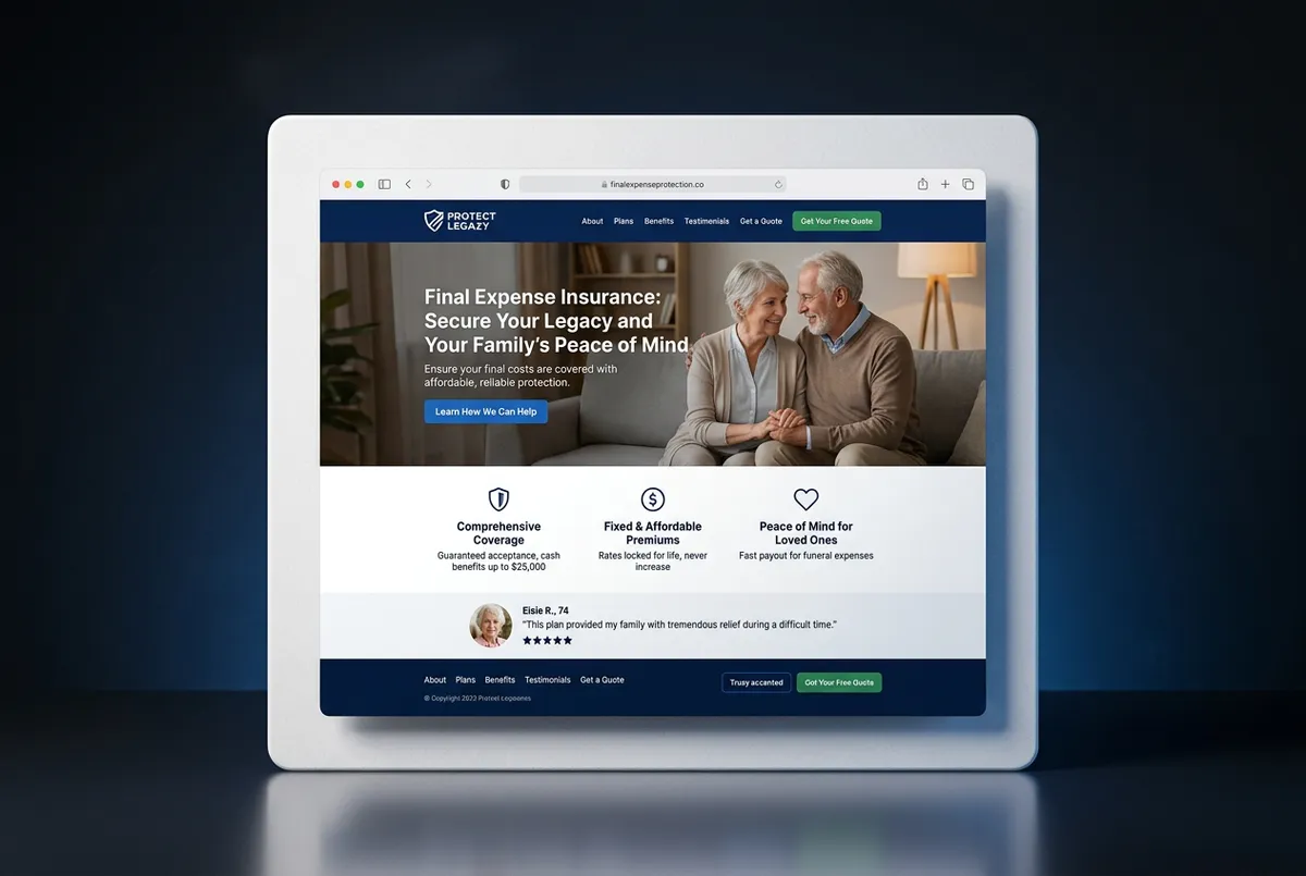 [UPLOAD FINAL EXPENSE WEBSITE SCREENSHOT]