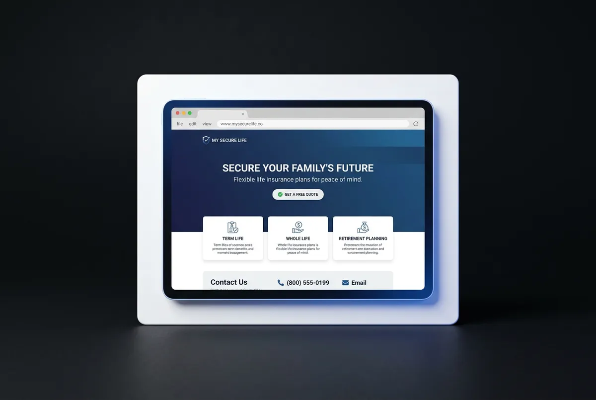 [UPLOAD LIFE INSURANCE WEBSITE SCREENSHOT]