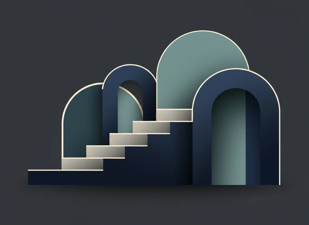 Abstract artistic pattern suggesting calm, structured growth and management