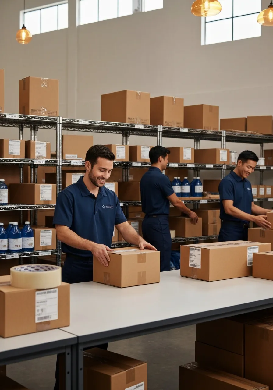 PrepforYou Services warehouse team in Santa Fe Springs