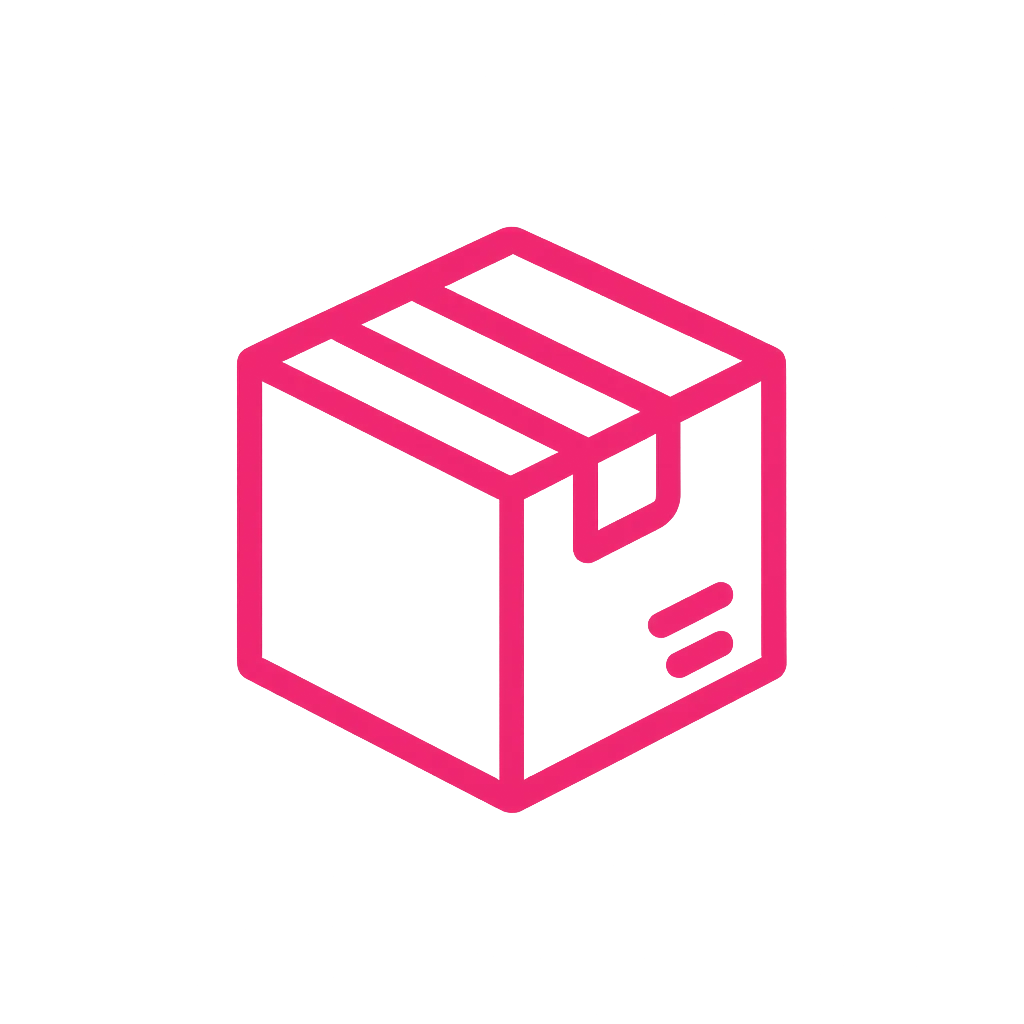 Packaging icon (white, transparent)