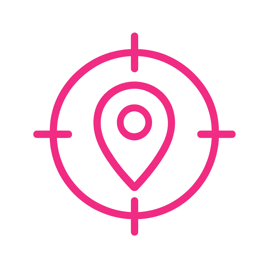 Positioning icon (white, transparent)