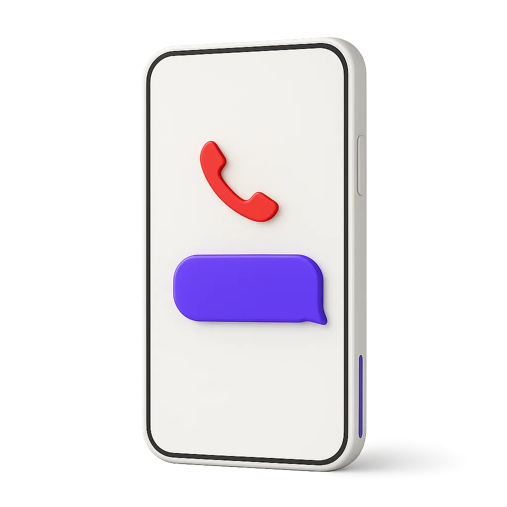 Automated text message sent 1 second after a missed call