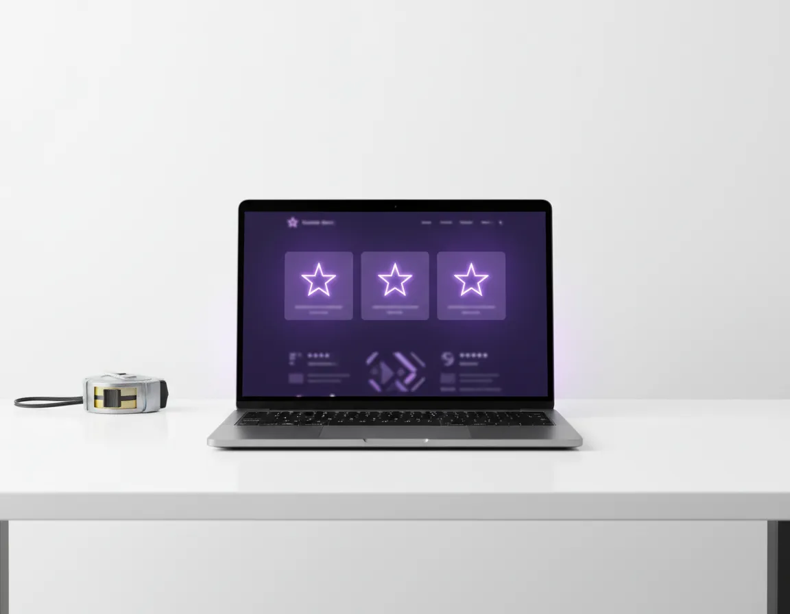 Contractor website showing embedded review widgets and social proof