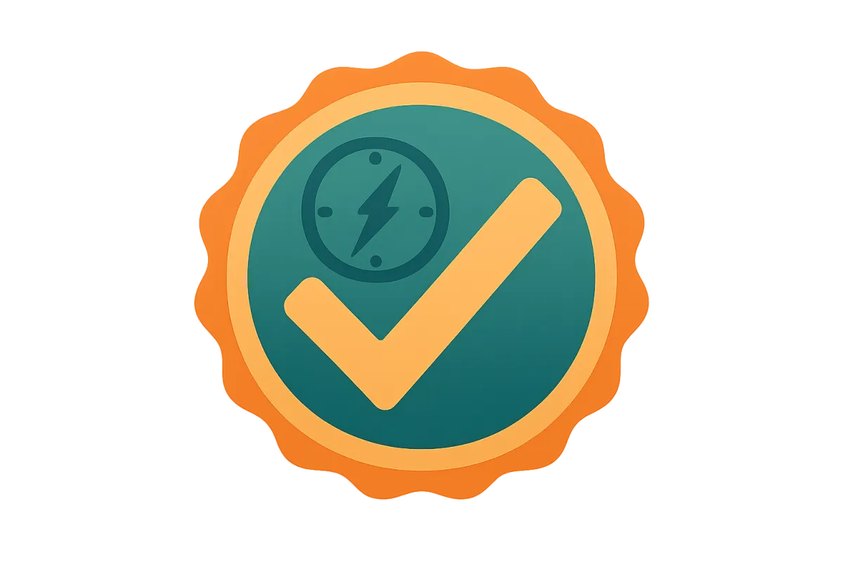 Fast closing guarantee badge