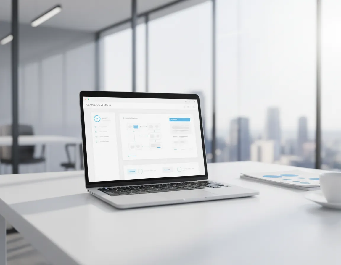 Automated Compliance Workflow interface in modern finance environment