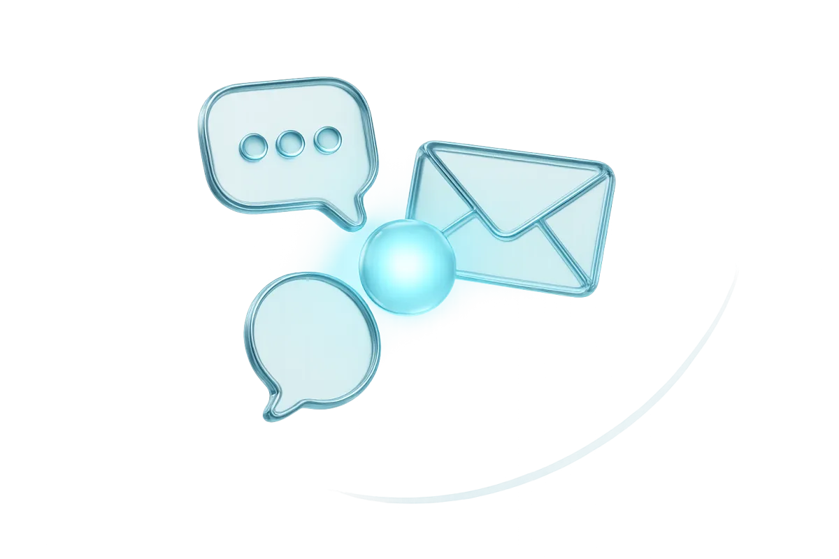 Abstract visualization of unified messaging channels for interior design projects