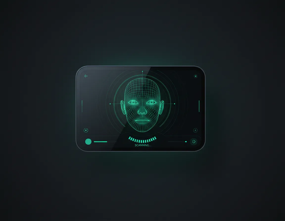 Face scan interface mockup