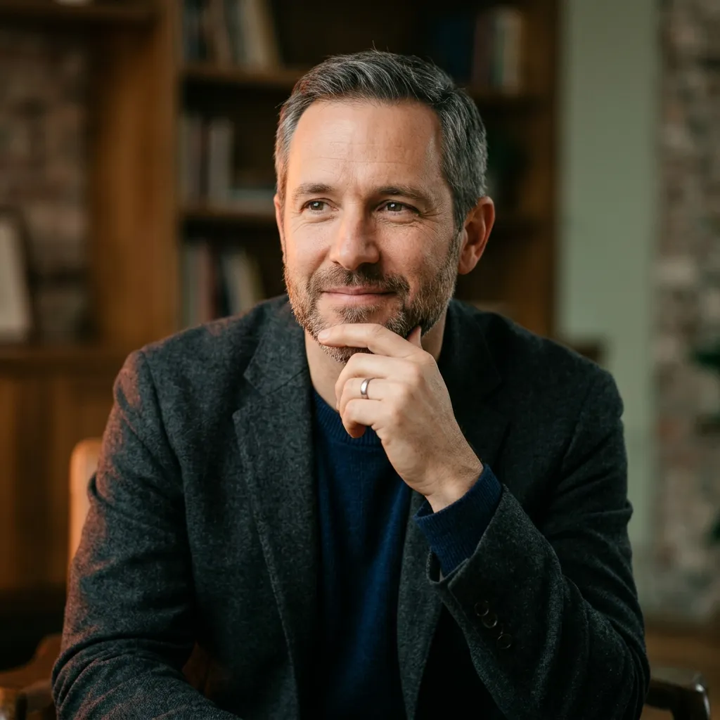 Portrait of David K., entrepreneur and faithful listener