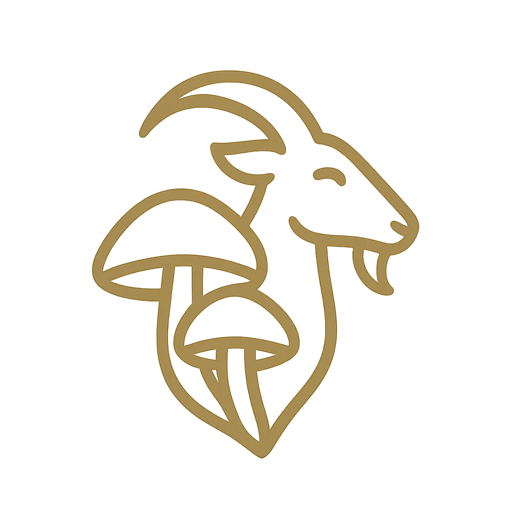 Golden Goat Mycology Logo
